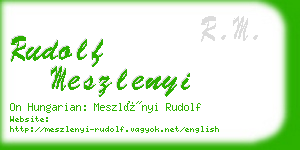 rudolf meszlenyi business card
